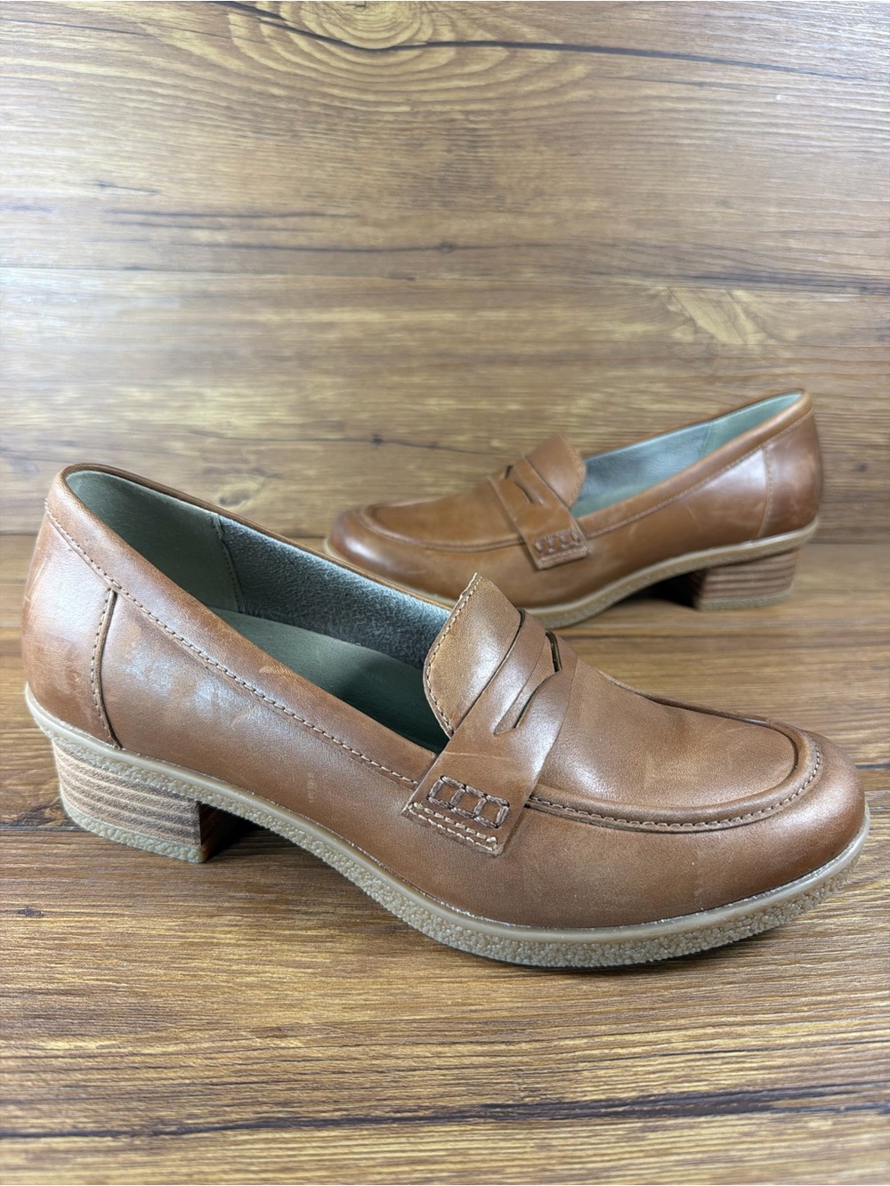 Dansko Danica Brown Waterproof Leather Penny Loafers Size 38 Women’s 8 Shoes